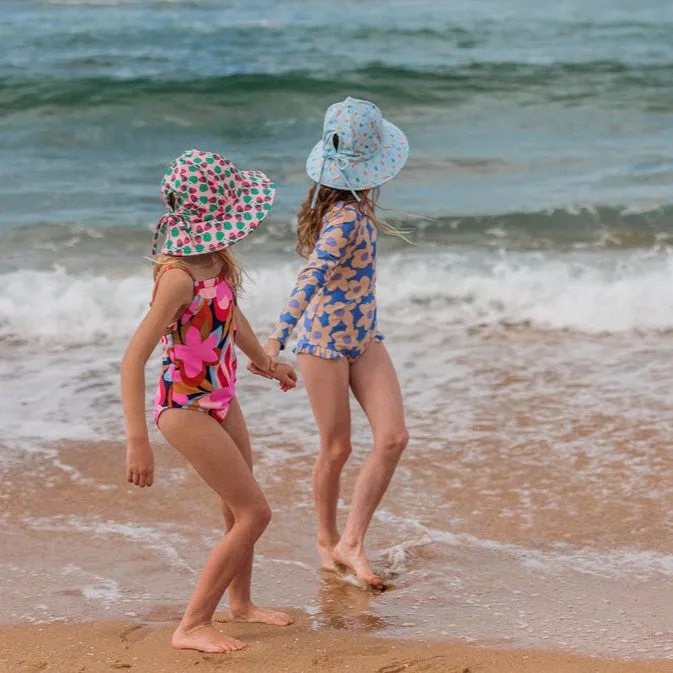 Acorn Kids: Wide Brim Swim Hat Strawberry Pink