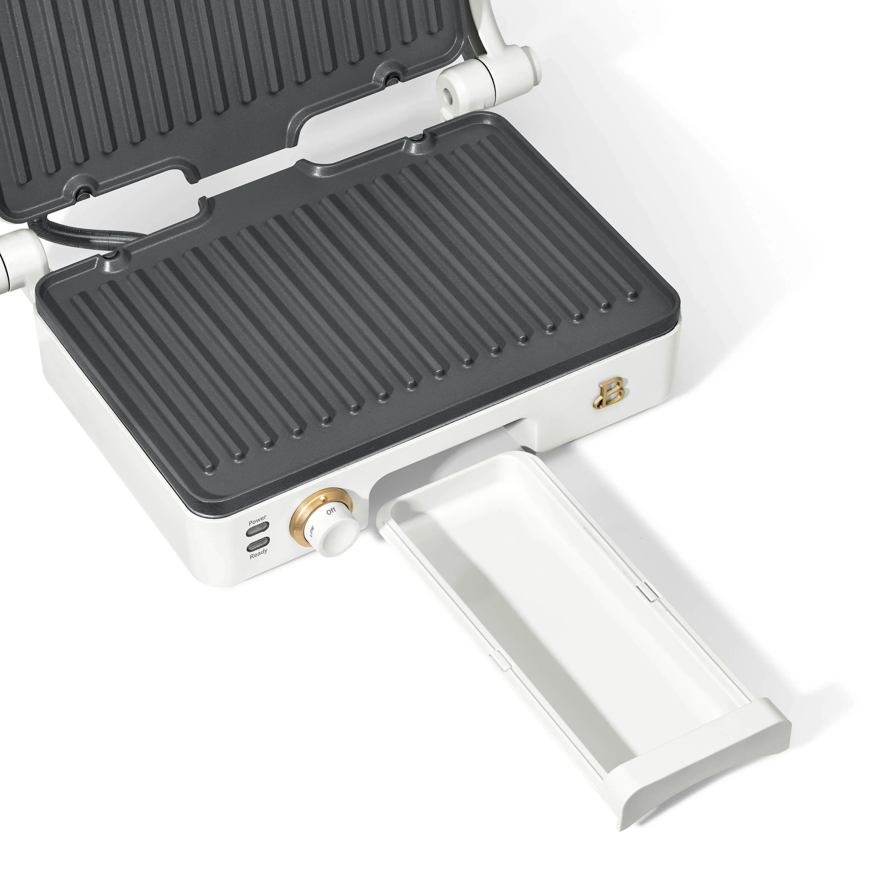 Beautiful 2-in-1 Panini Press & Grill, White Icing by Drew Barrymore