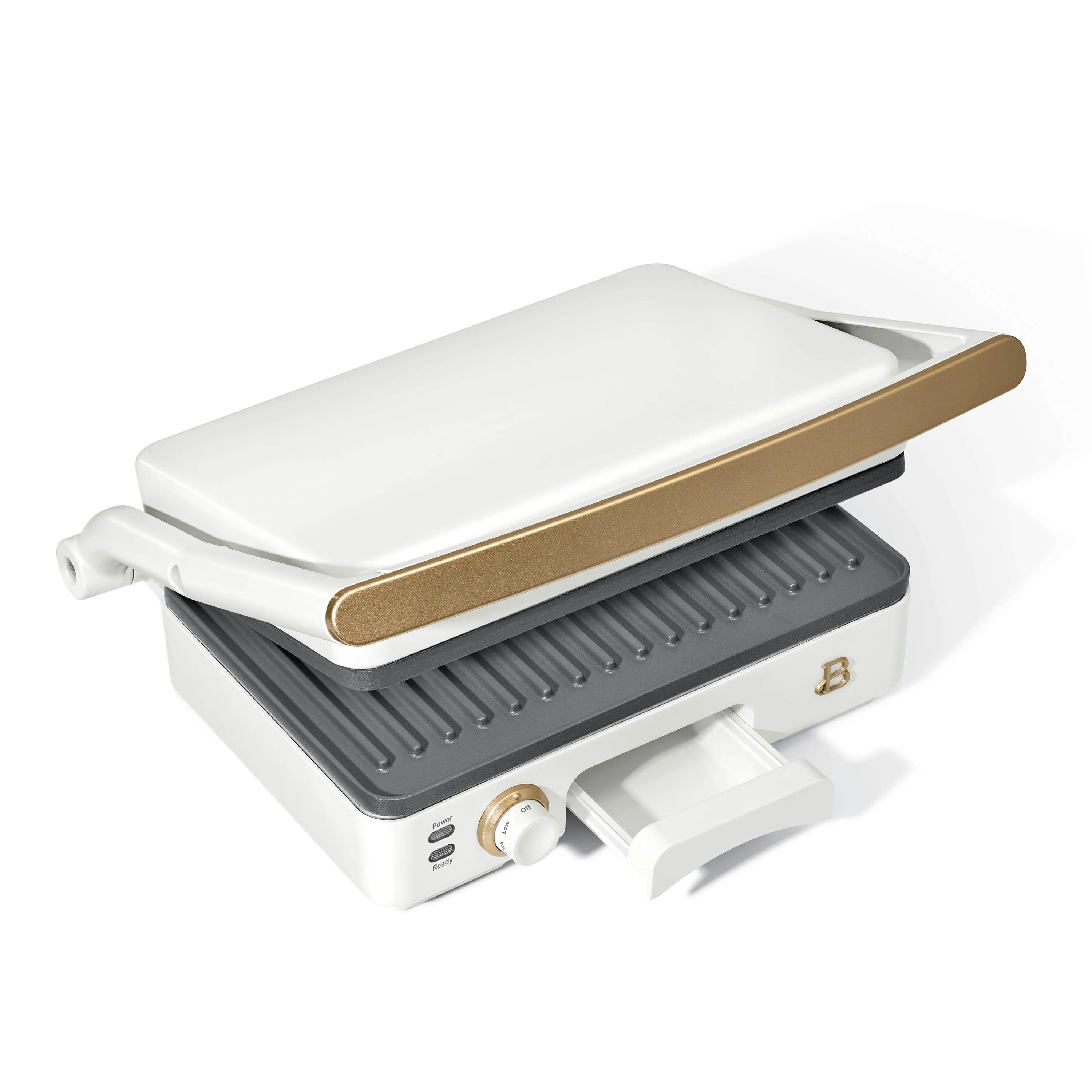 Beautiful 2-in-1 Panini Press & Grill, White Icing by Drew Barrymore
