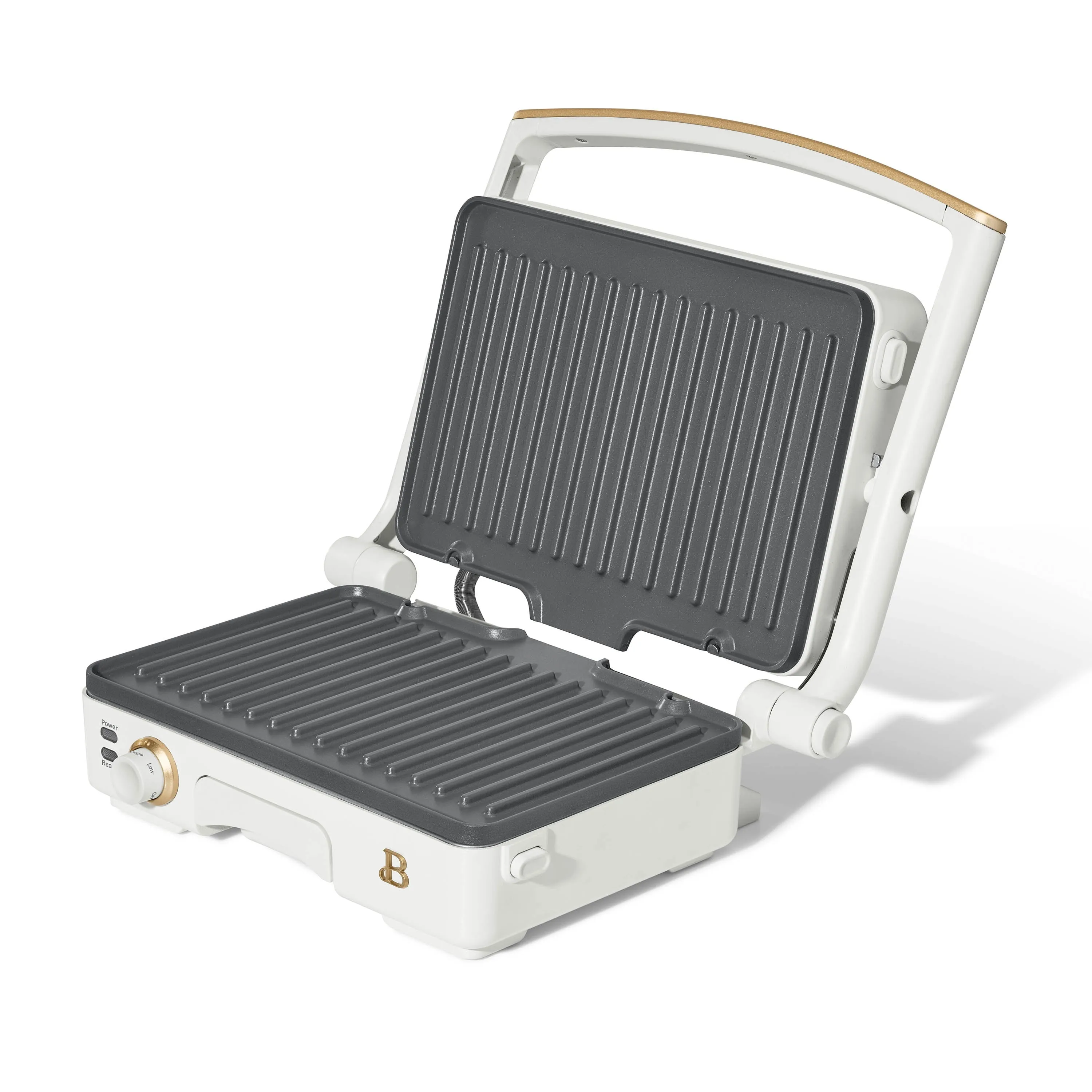 Beautiful 2-in-1 Panini Press & Grill, White Icing by Drew Barrymore