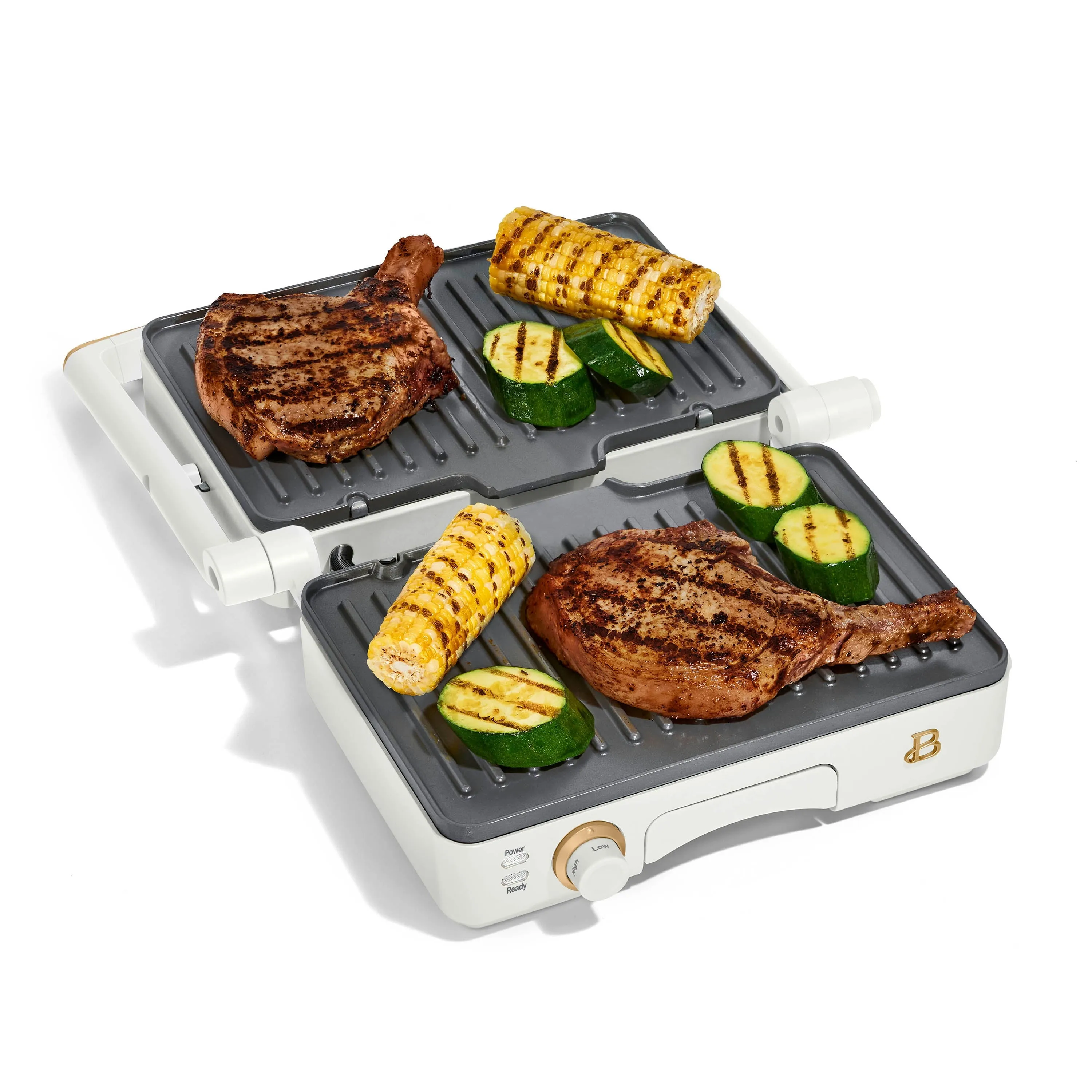 Beautiful 2-in-1 Panini Press & Grill, White Icing by Drew Barrymore