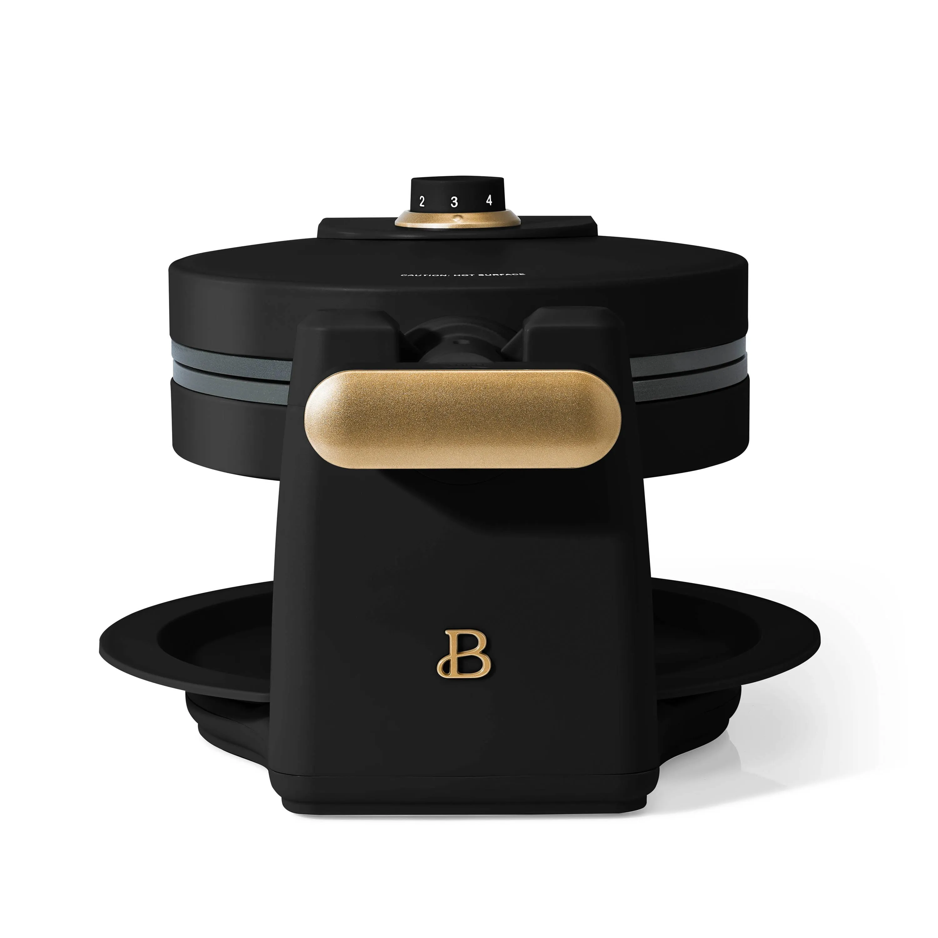 Beautiful Rotating Belgian Waffle Maker, Black Sesame by Drew Barrymore