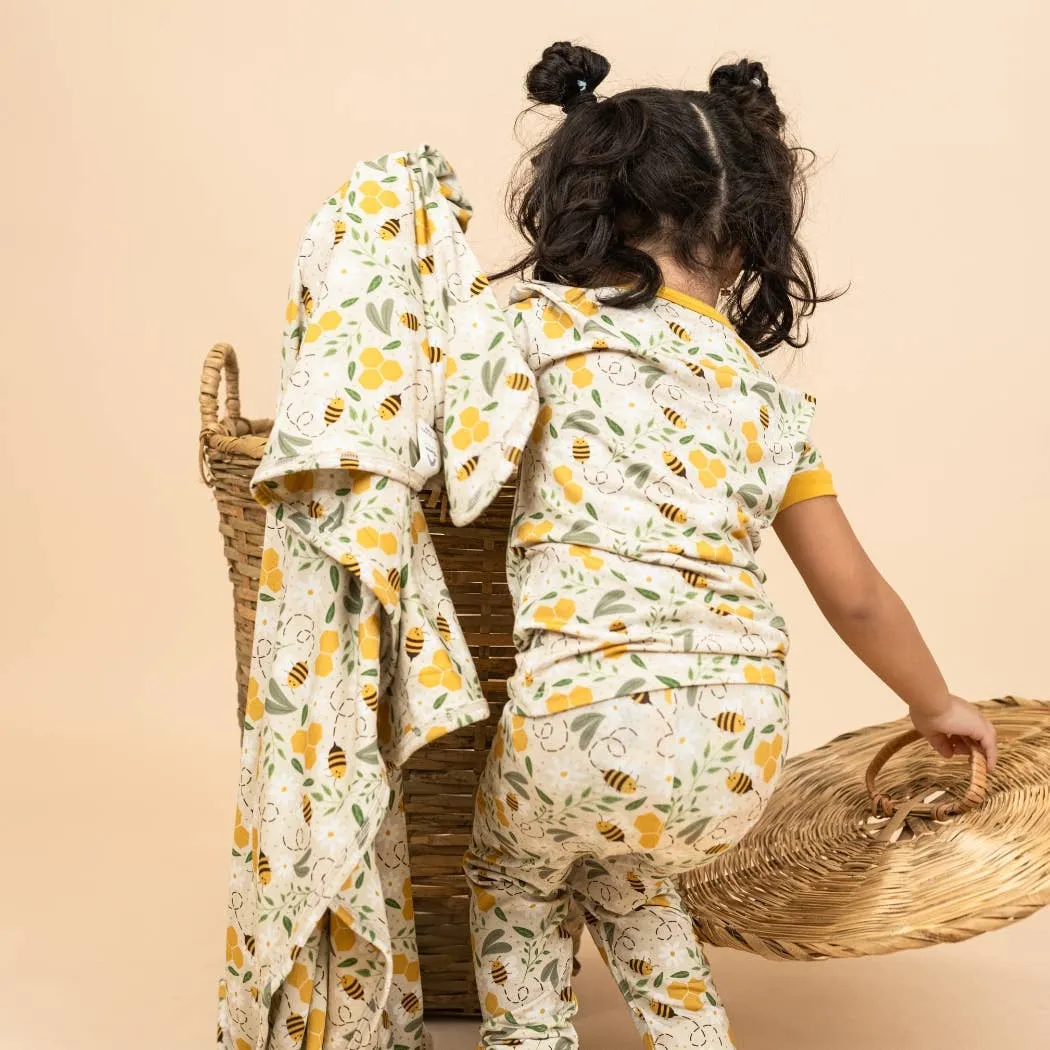 Happy Honey Bees Bamboo Blanket