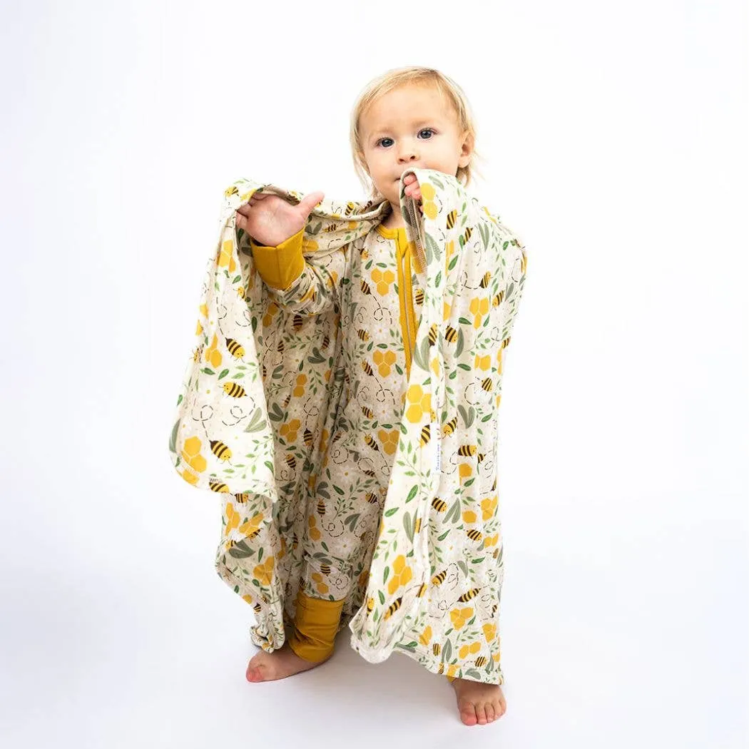 Happy Honey Bees Bamboo Blanket