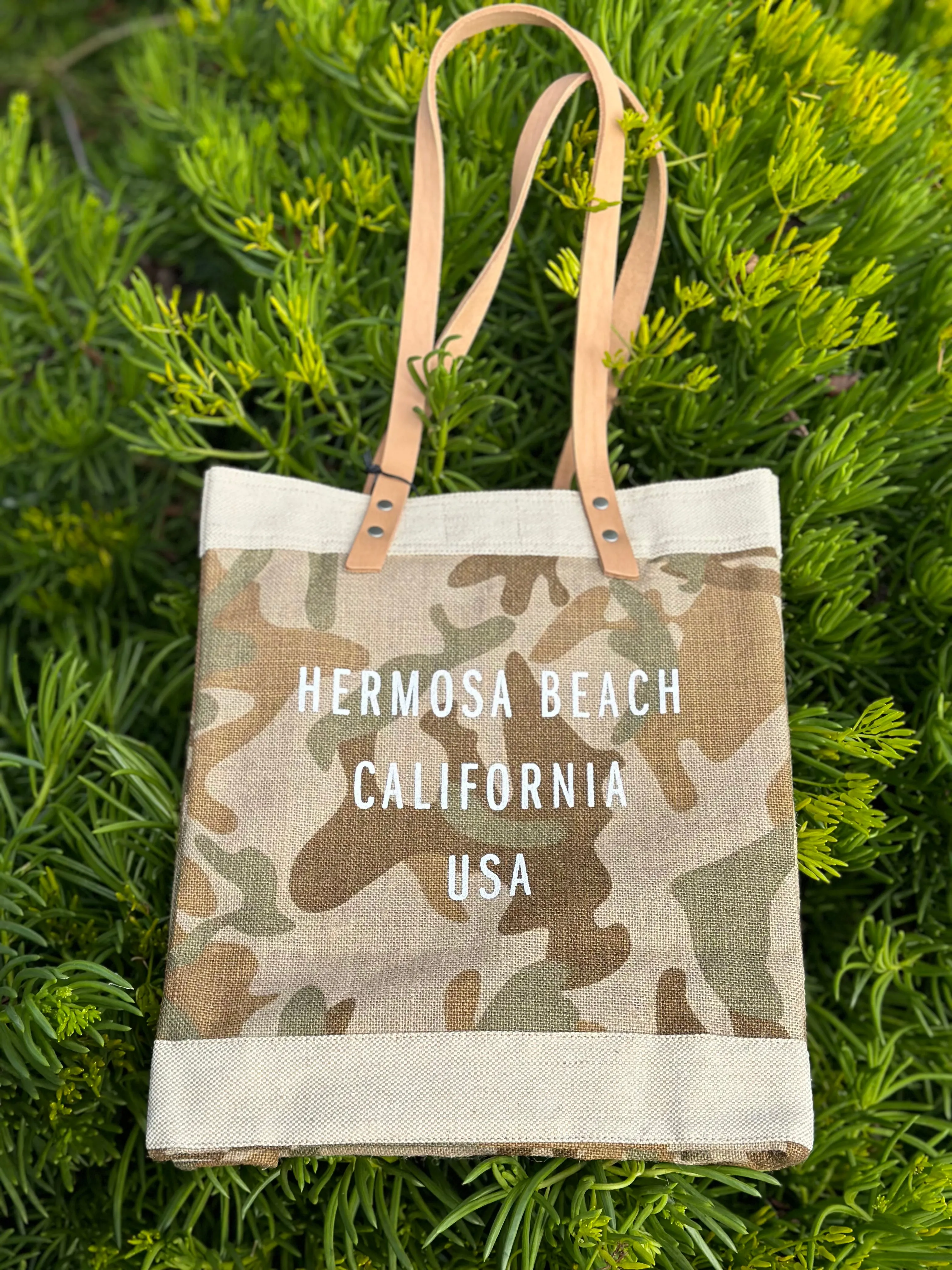 HERMOSA BEACH: City Series - Long Handle Market Bag in SAFARI CAMO (TYPE: BD-ML03N-OS)