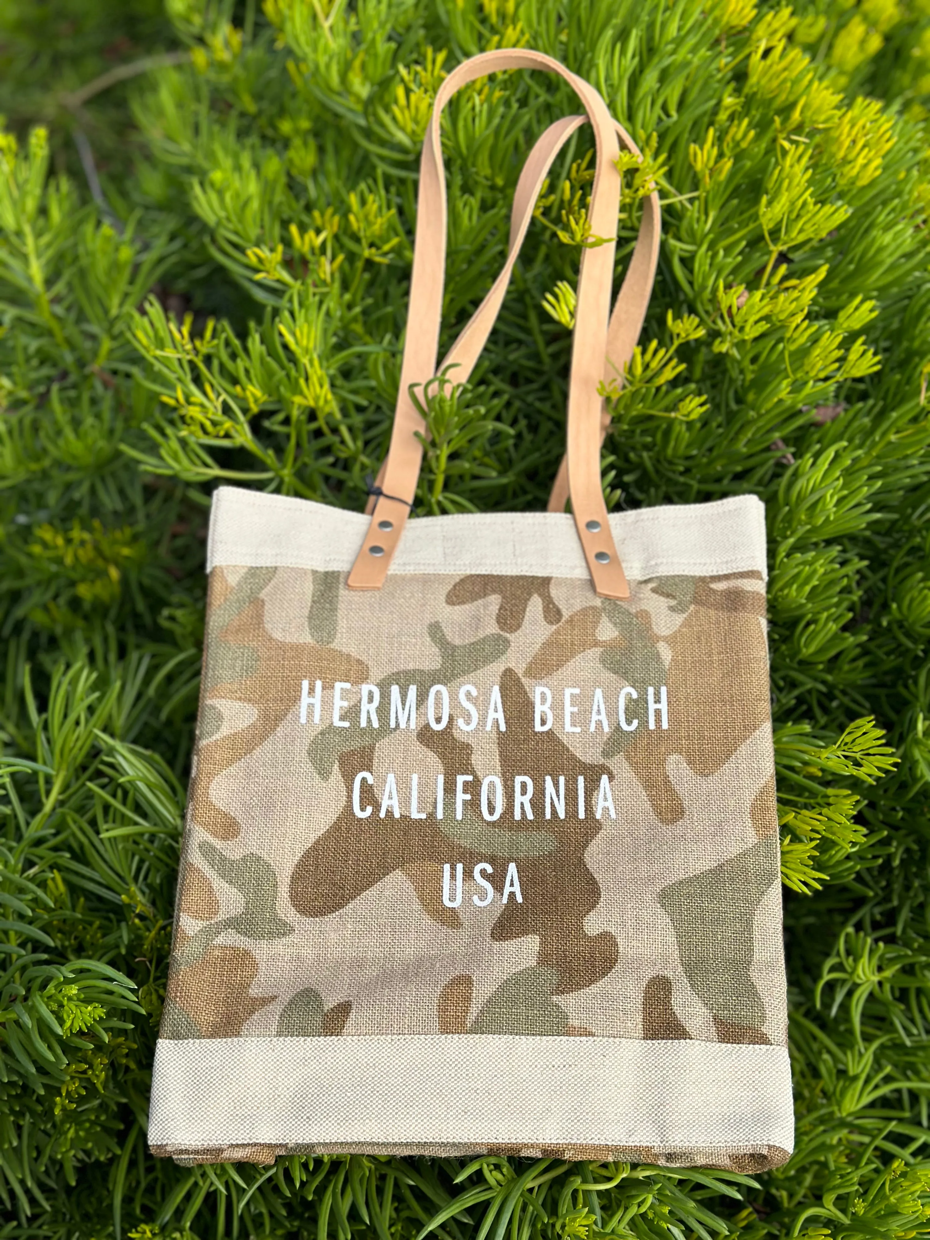HERMOSA BEACH: City Series - Long Handle Market Bag in SAFARI CAMO (TYPE: BD-ML03N-OS)