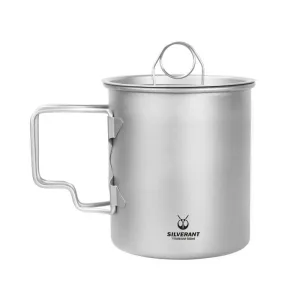 SilverAnt | Ultralight Titanium Cup With Lid | 500ml/17.6 fl oz