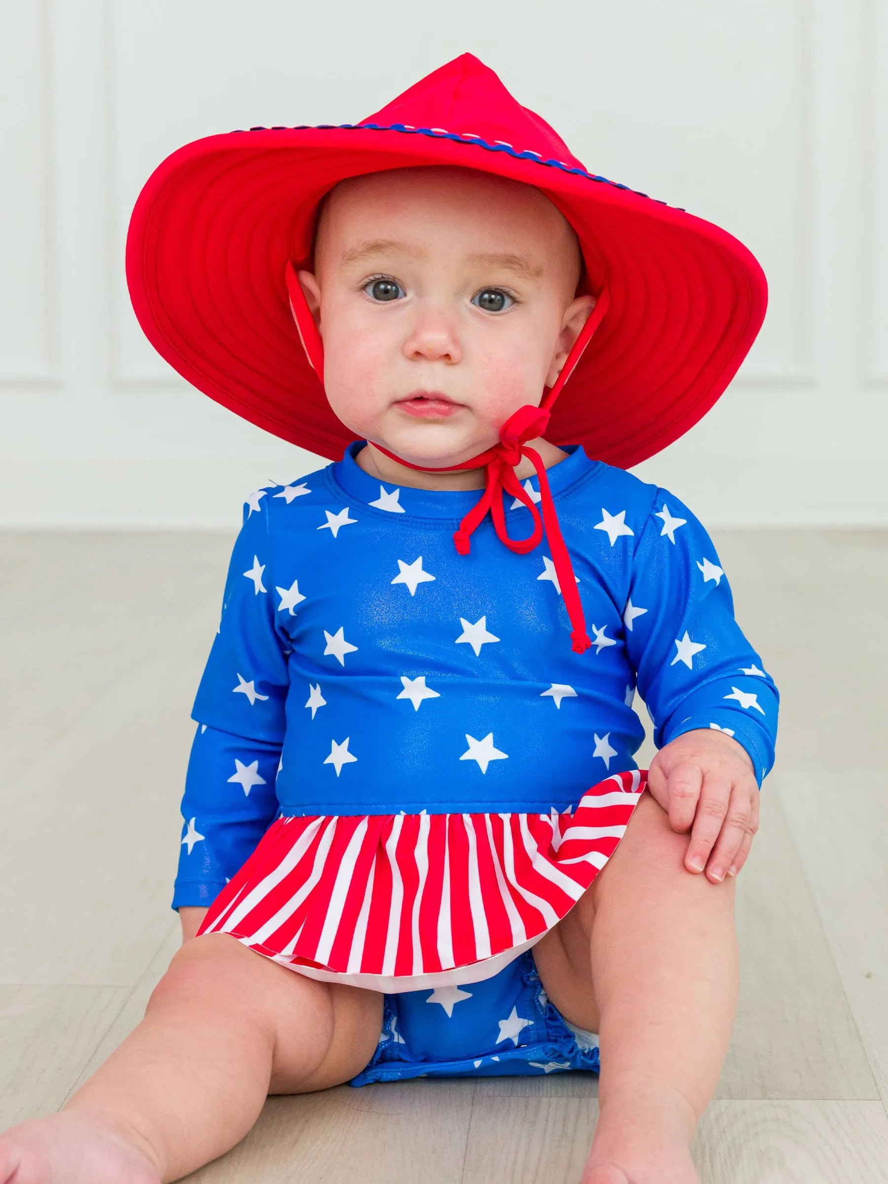 Vintage Red Ric Rac Swim Hat